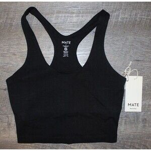 MATE the Label Black Crop Top